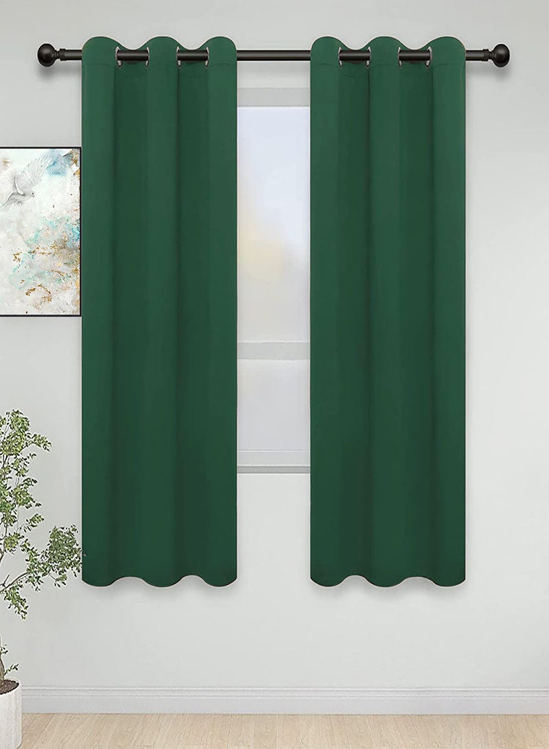 Gerenic Grommet Blackout Window Curtains Noise Reduction Window Drapes Thermal Insulated Darkening Curtains 1 Panel  - Image 1