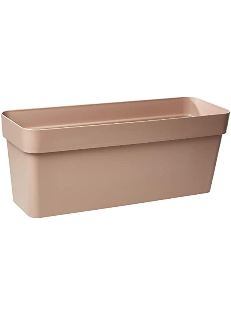 أيدل صندوق زراعة نافذة إيديل 50 سم - وعاء زهور مستطيل لشرفة السياج وحديقة الفناء - حاوية نباتات بلاستيكية - للاستخدام الداخلي والخارجي - صندوق نافذة كلاسيكي SWS - صنع في إيطاليا - بواسطة إيديل - Image 1