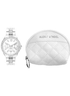 ALEXIS Alexis Bendel Women's Set White Dial Quartz Watch with Leather Clutch Bag  - Image 1