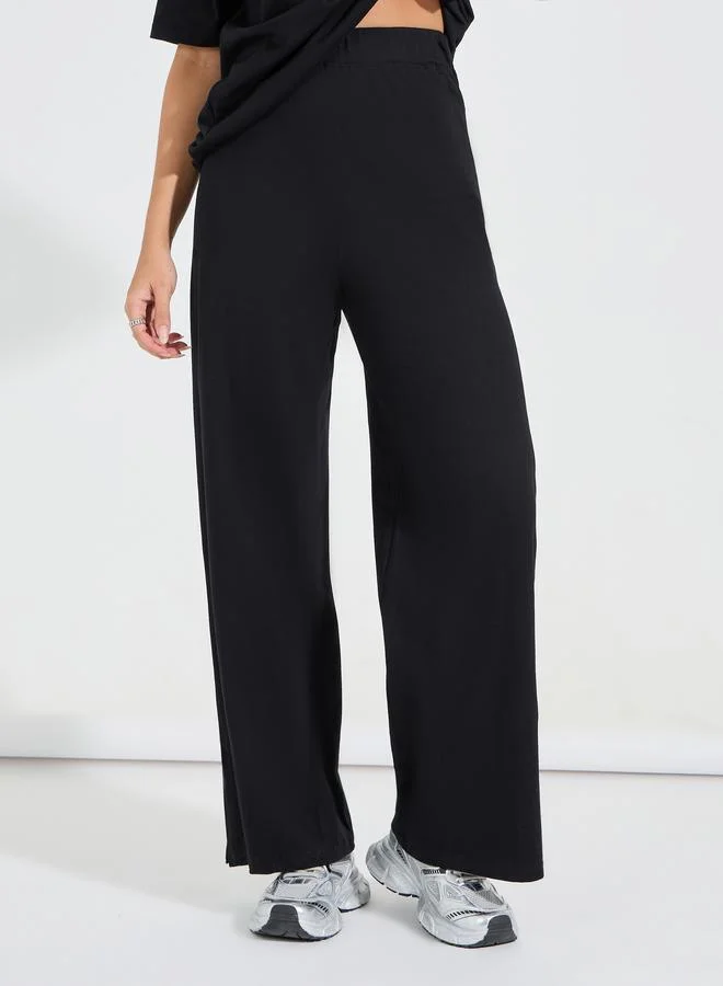 Styli Longline Oversized T-Shirt & Wide Leg Joggers Co-Ords