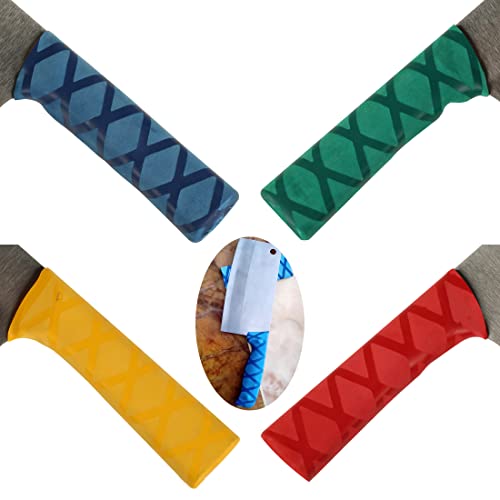 TorSor 4 Pack Chef Knife Handle Cover Protector Heat Shrink Non Slip Grip Wrap Sleeve for Nakiri Knife Japanese Kitchen Knives Butcher Knife Meat Cleaver Knife Kitchen Knife Wood Handle Grips - Image 1