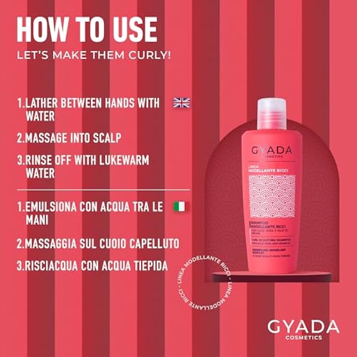 GYADA COSMETICS GYADA Curl Defining Shampoo - Hydrate & Control Curly & Wavy Hair with Frizz Control & Moroccan Argan Oil - Adds Volume & Softness - Vegan & Green Formula - Cruelty Free - 8.45 Fl Oz - Image 4