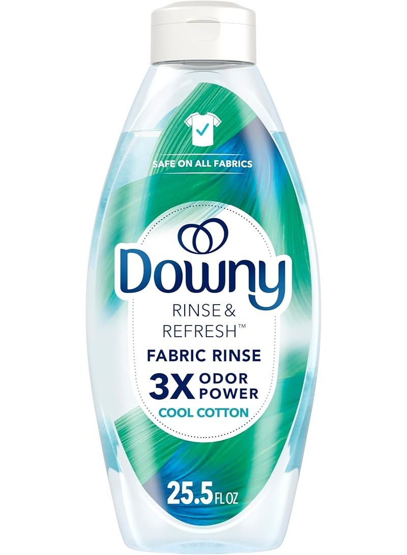Downy Liquid Rinse & Refresh Fabric Rinse, Cool Cotton Scent, 25.5 Ounce, Clear - Image 1
