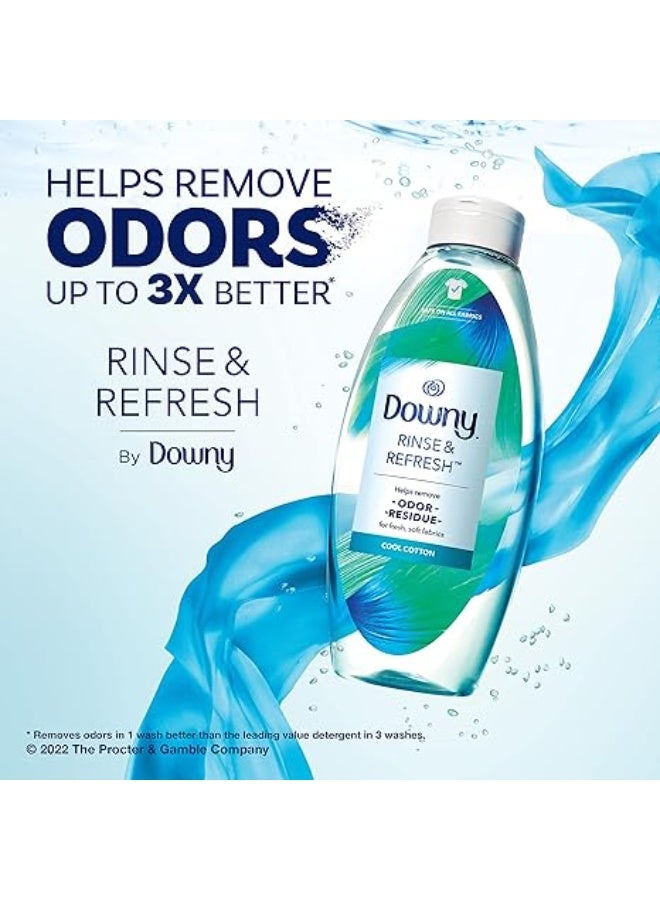 Downy Liquid Rinse & Refresh Fabric Rinse, Cool Cotton Scent, 25.5 Ounce, Clear - Image 2
