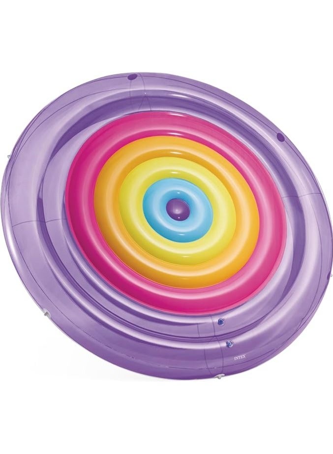 INTEX Rainbow Fiesta Island: Multi-color PVC Adult Float - 2.01m x 24cm - Image 3