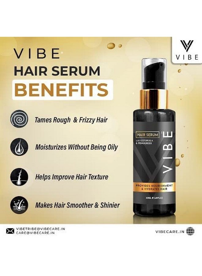 Vibe Hair Serum For Men & Women (50 Ml) & Organic Aloe Vera Gel For Face And Hair With Vetiver & Castor Oil (100Gm) Jumbo Pack - Image 3