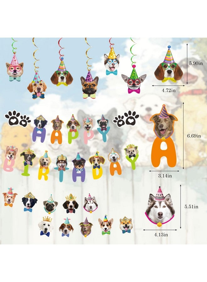 Knana 3Pcs Dog Birthday Banner Happy Birthday Banner Dog Party Favors - Image 2