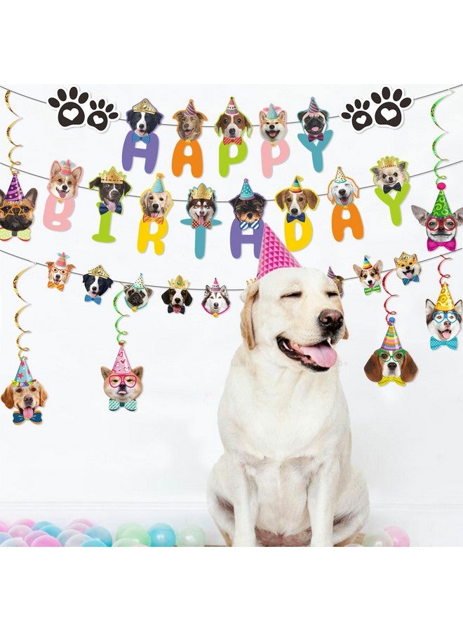 Knana 3Pcs Dog Birthday Banner Happy Birthday Banner Dog Party Favors - Image 5