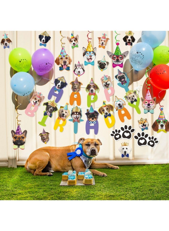 Knana 3Pcs Dog Birthday Banner Happy Birthday Banner Dog Party Favors - Image 4
