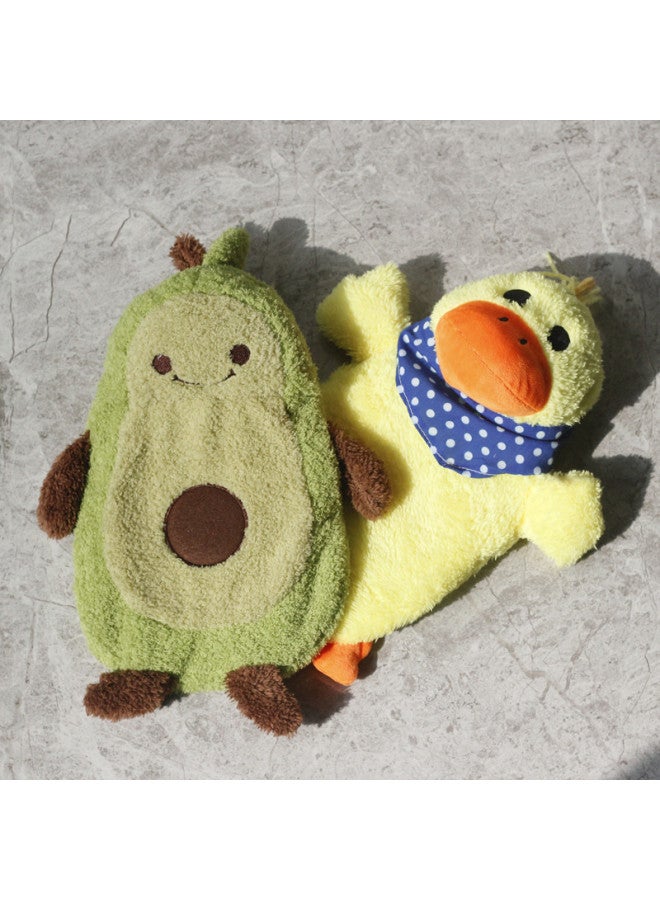 Plush Strawberry Bear Hot Water Bottle Cover Hand Warmer Girl's Belly Warmer Student Dormitory Hand Warmer Ugly Duck-Color:White Bear (plush Cover + Rubber Hot Water Bottle)-Height:Medium Size 1000ml Weighs About 0.28--- 0.35kg  - Image 4