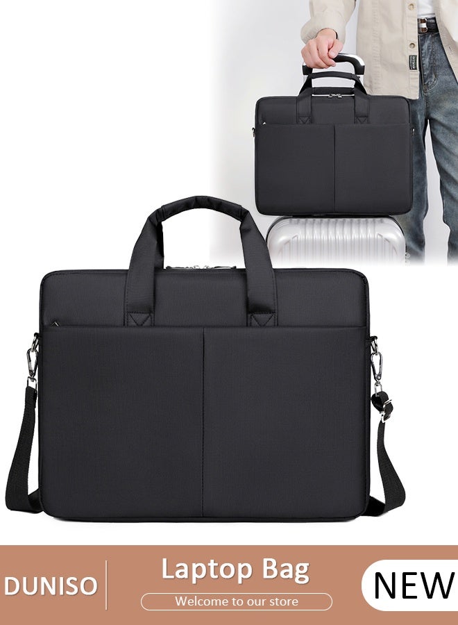 DUNISO Laptop Bag Lightweight Computer Bag Travel Business Handbag Briefcase Water Resistance Shoulder Messenger Bag for Men and Women Work Office - Image 1