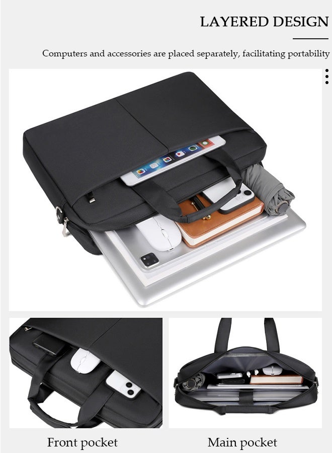 DUNISO Laptop Bag Lightweight Computer Bag Travel Business Handbag Briefcase Water Resistance Shoulder Messenger Bag for Men and Women Work Office - Image 5