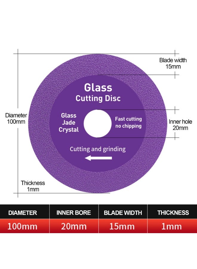 SANMUGEED Glass Cutting Disc, 3PCS 115mm Diamond Saw Cutting Blade Angle Grinder Glass Tile cutting And Polishing, Grinding Rotary Tool Accessories for Jade, Crystal, Bottles - Image 2