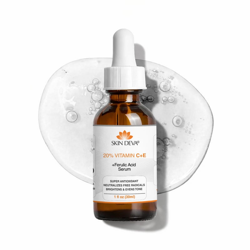 Skin Deva 20% Vitamin C Serum Anti Aging Face Serum with Hyaluronic Acid & Vitamin E â€“ Brightening Formula for Improving Appearance of Dark Spots, Fine Lines & Wrinkles â€“ All Skin Types, 1 fl oz - Image 1