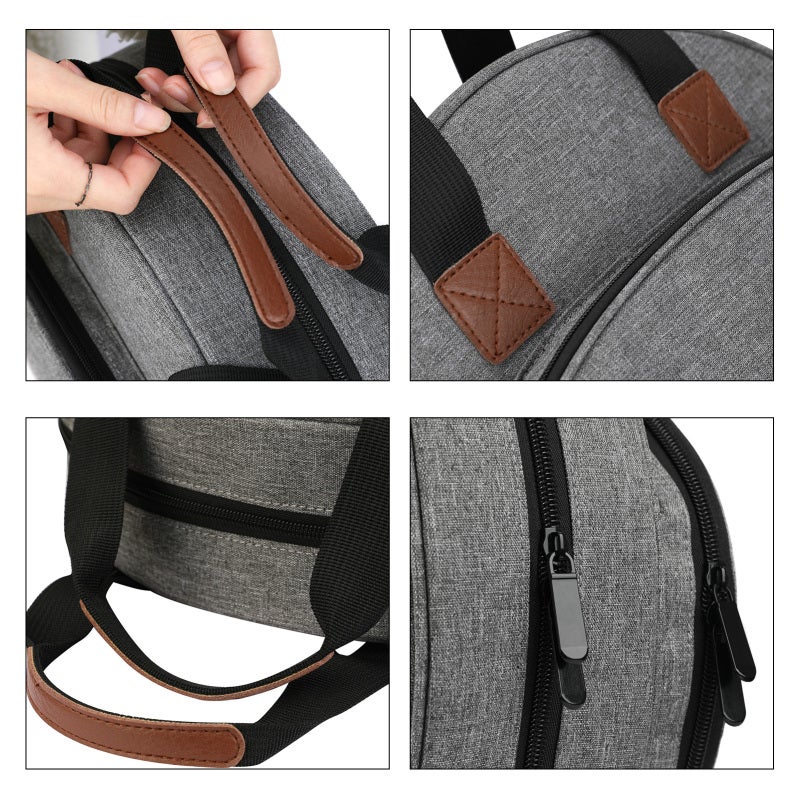 Portable Embroidery Storage Bag: Grey Fine Oxford Cloth, Large-capacity Multi-grid Storage - Easy To Clean Portable Embroidery Bag For Embroidery And Cross-stitch Projects - Image 3