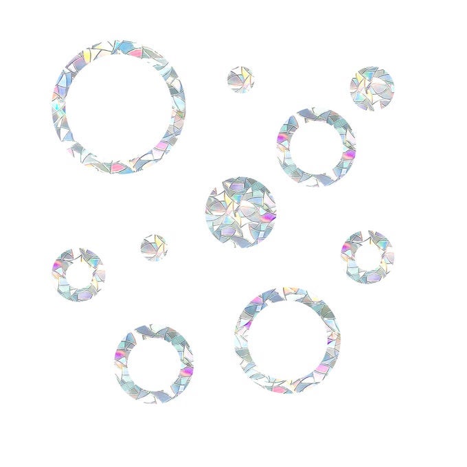 RING AND CIRCLE STATIC WINDOW CLINGS ANTI COLLISION WINDOW DECALS FOR BIRD STRIKES GLASS AWARENESS STICKERS STOP BIRDS FLYING INTO WINDOWS SET OF 21