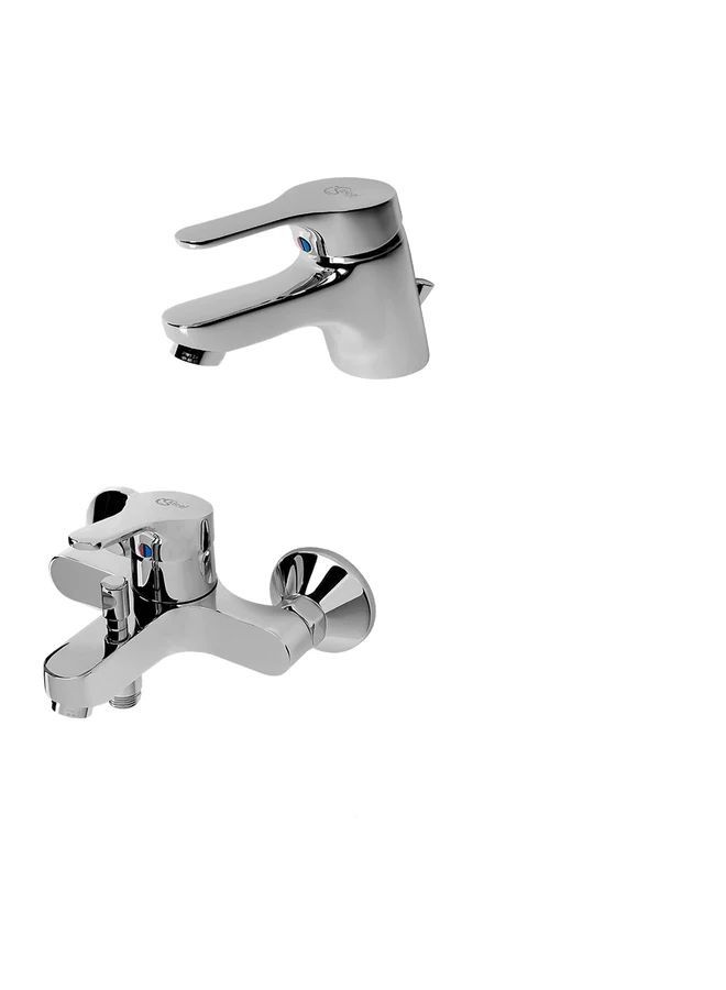 Ideal Standard Ideal Standard 2 Piece Slim Line Mixer Set - Silver 