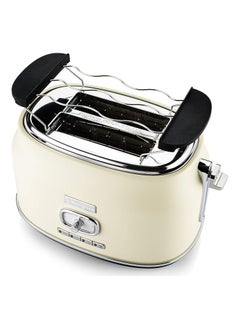 Westinghouse Westinghouse Retro 2-Slice Toaster - Six Adjustable Browning Levels - with Self Centering Function & Crumb Tray - Including Warm Rack for Bread, Bagels, Sandwiches, & Croissants - Beige  - Image 3