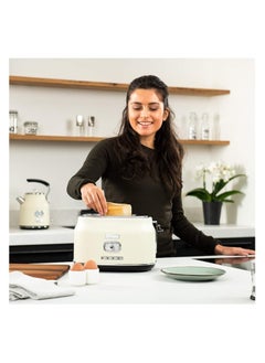 Westinghouse Westinghouse Retro 2-Slice Toaster - Six Adjustable Browning Levels - with Self Centering Function & Crumb Tray - Including Warm Rack for Bread, Bagels, Sandwiches, & Croissants - Beige  - Image 2