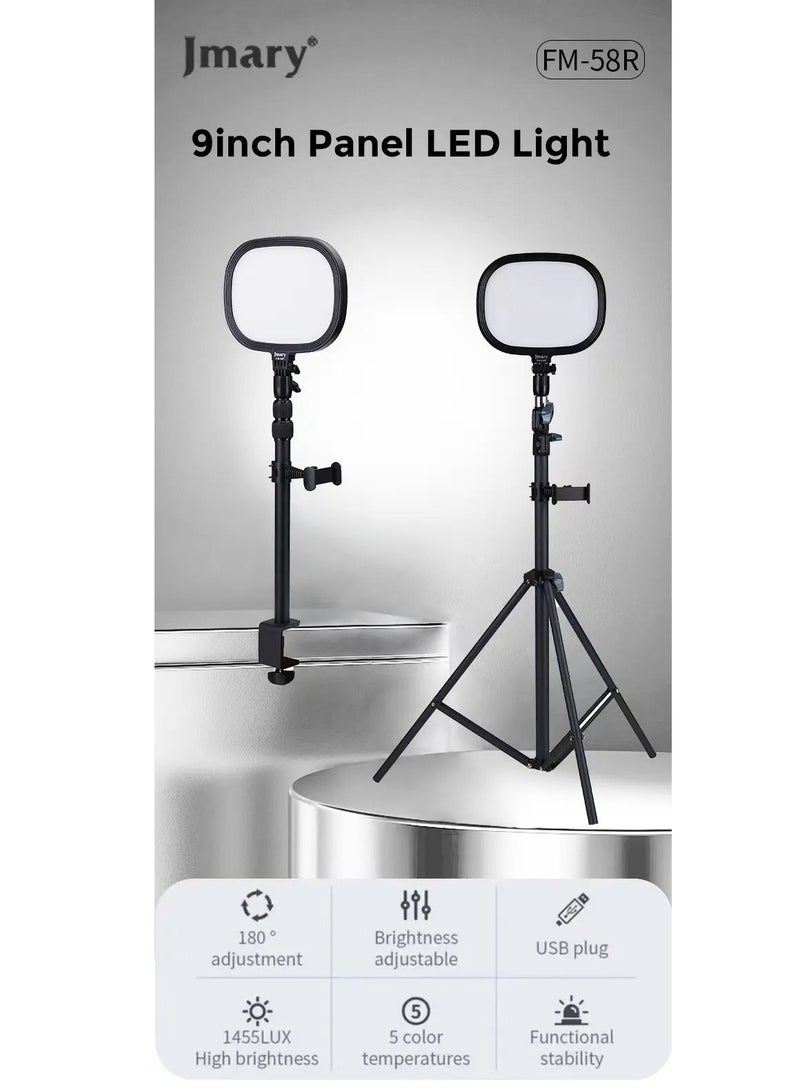 Jmary جيماري FM-58R مصباح LED بزاوية 9 بوصة للتصوير الفوتوغرافي والفيديو - Image 4