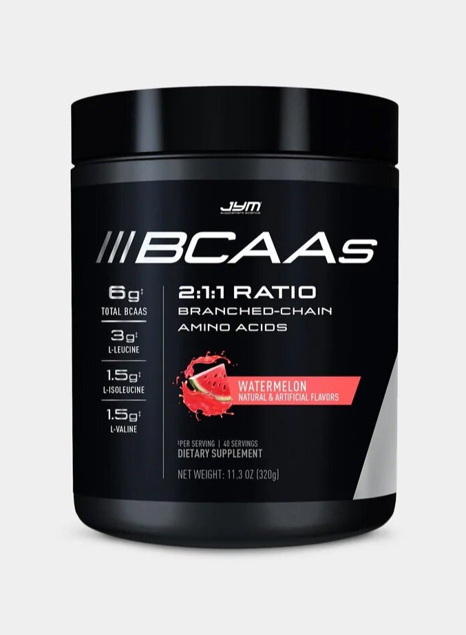 JYM Supplement Science BCAAs 2:1:1 Ratio 320g Watermelon Flavor - Image 1