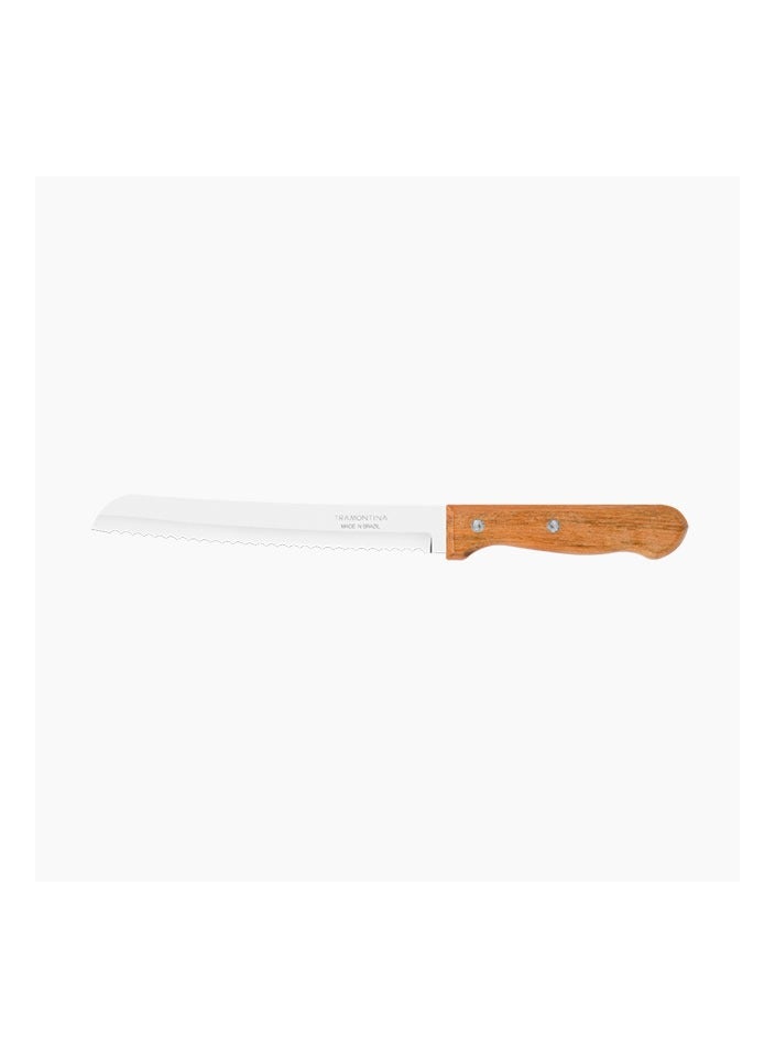 Tramontina Since 1911, Made in Brazil - Dynamic 8″ Bread Knife – Stainless Steel Blade with Natural Wood Handle - Image 2