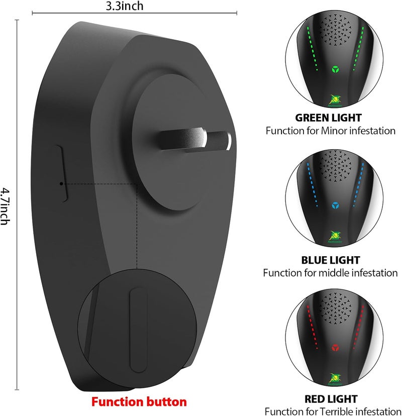 Neatmaster Ultrasonic Pest Repeller, Electronic Pest Repellent Ultrasonic Plug in for Roach, Mosquito, Mice, Spider, Ant, Flea, Bug, Pest Control for House Garage Office Hotel - Image 3
