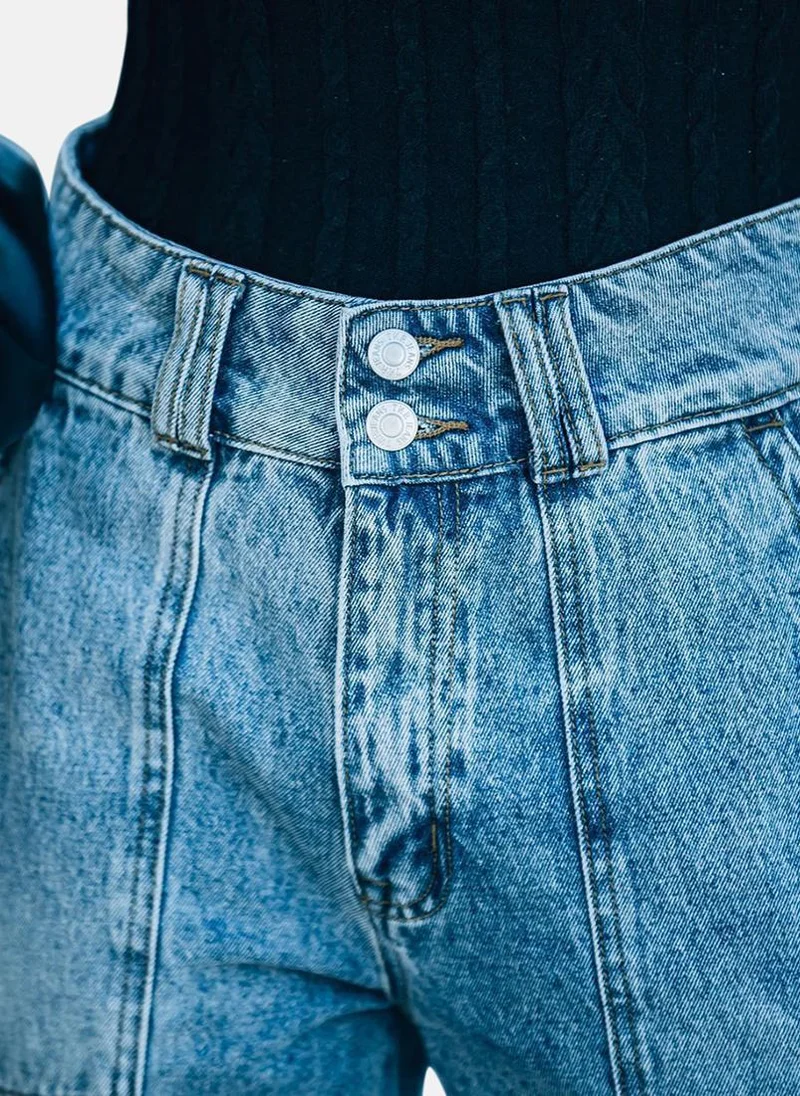 يونيكي Blue Slim Fit Clean Look High-Rise Jeans