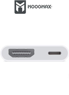 موجماكس محول توصيلة كيبل HD الى ايفون أصلي بمنفذ HDMI و منفذ لايتنينج (ايفون) lightning لشحن الهاتف اثناء التوصيل.  - Image 3