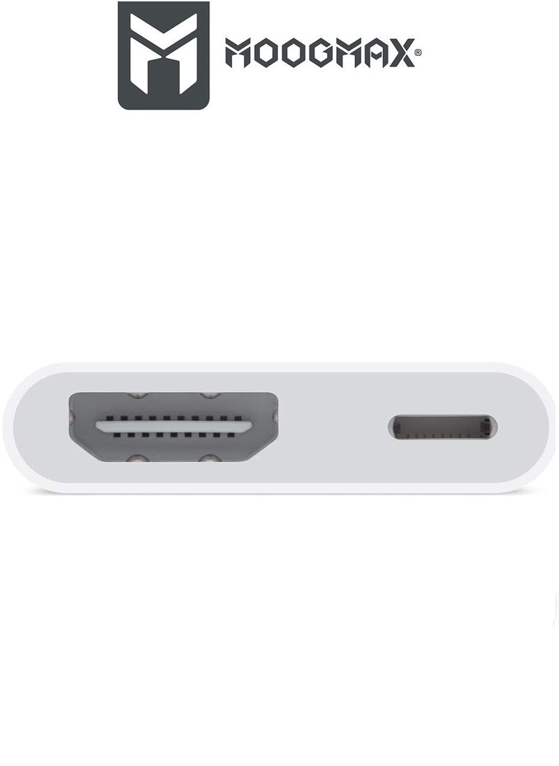موجماكس محول توصيلة كيبل HD الى ايفون أصلي بمنفذ HDMI و منفذ لايتنينج (ايفون) lightning لشحن الهاتف اثناء التوصيل.  - Image 3