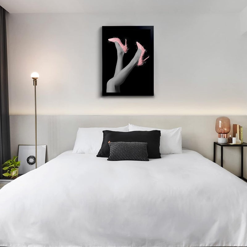 calmart Pink High Heels Framed Wall Art - Image 4