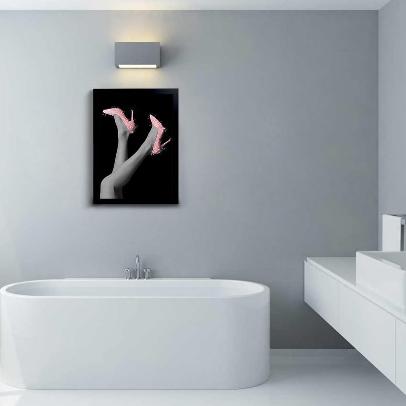 calmart Pink High Heels Framed Wall Art - Image 3
