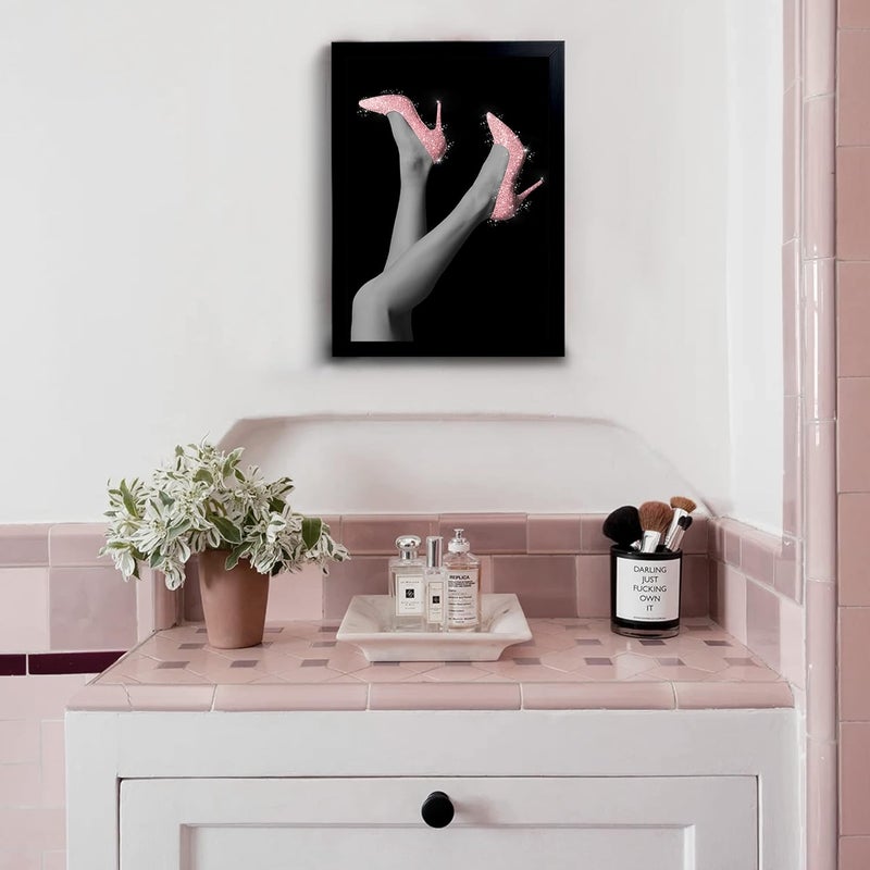 calmart Pink High Heels Framed Wall Art - Image 5