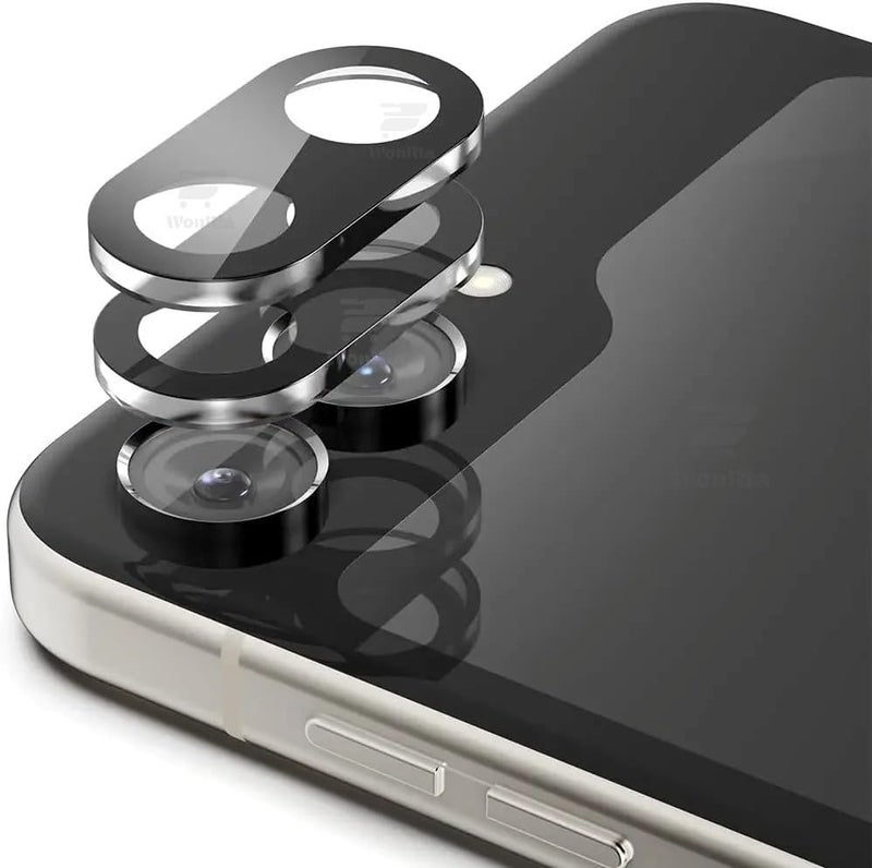 WonRia ® حزمة 1 - واقي عدسة الكاميرا الخلفية لجهاز سامسونج جالكسي Z Flip 7 5G - واقي زجاج الكاميرا [3D بريميوم] - أسود - Image 1