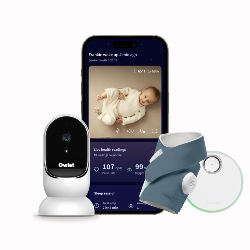 Owlet Dream Duo Gen 1 Smart Baby Monitor FDACleared Dream Sock plus Owlet Cam 2 Tracks Notifies for Pulse Rate Oxygen while viewing Baby in 1080p HD WiFi Video - Image 2