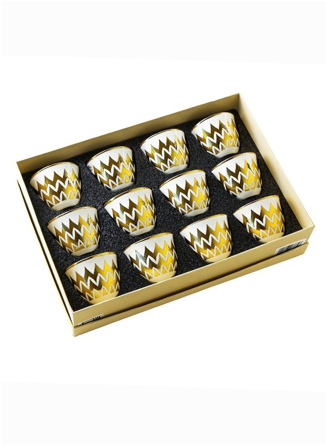 BASURRAH A set of Arabic coffee cups, 12 pieces  - Image 1