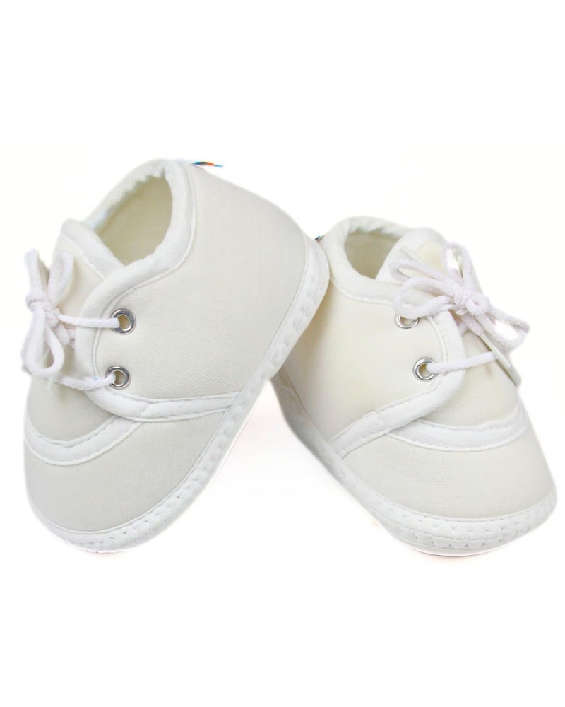 Neska Moda 6 To 12 Months Baby Boys & Girls Pack of 2 Pair Cotton Lace Shoes/Booties (White,Grey)-BT2157andBT2158 - Image 3