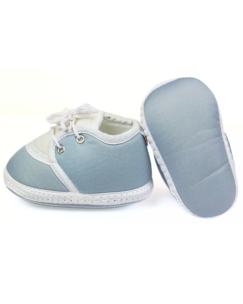 Neska Moda 6 To 12 Months Baby Boys & Girls Pack of 2 Pair Cotton Lace Shoes/Booties (White,Grey)-BT2157andBT2158 - Image 2