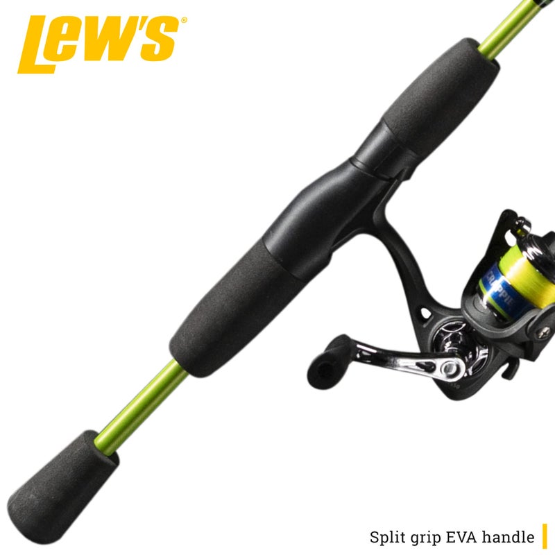 Lew's Crappie Thunder Spinning Reel and Fishing Rod Combo, 7-Foot 2-Piece IM6 Graphite Blank, Right or Left-Hand Retrieve, Crappie Thunder Green - Image 5