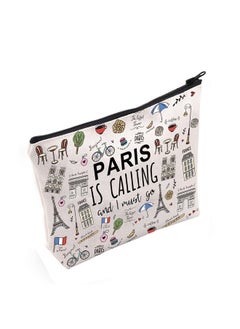 Paris Themed Gifts Paris Is Calling And I Must Go Cosmetic Bag Paris Lover Gift (Paris Is Calling Cosmetic Bag)
