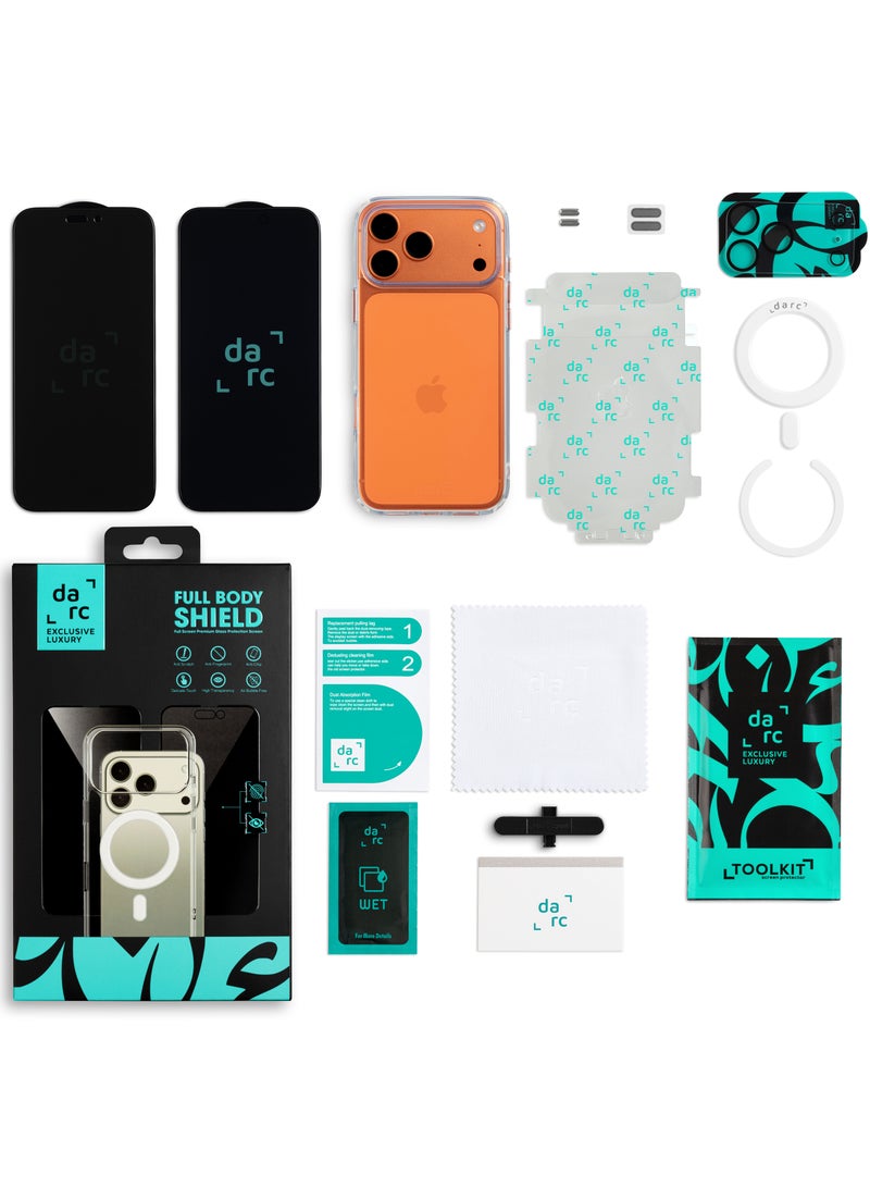 دارك بكج حماية اقتصادي متكامل مجموعة دارك الجديدة لحماية الايفون والمقاومة للصدمات، بمواد عالية الجودة - ايفون 17 - Image 2