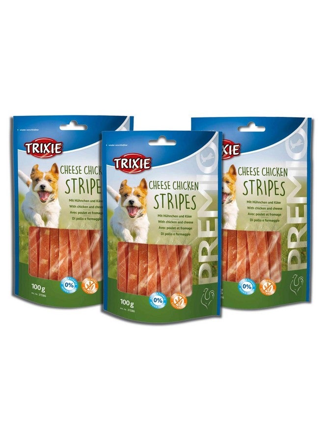 Trixie Premio Dog Treats, Delicious and Rich in Nutrient - Healthy Treats for Dogs, Suitable for All Breeds of Dogs - Pack of 3, (Cheese Chicken Stripes) - Image 1