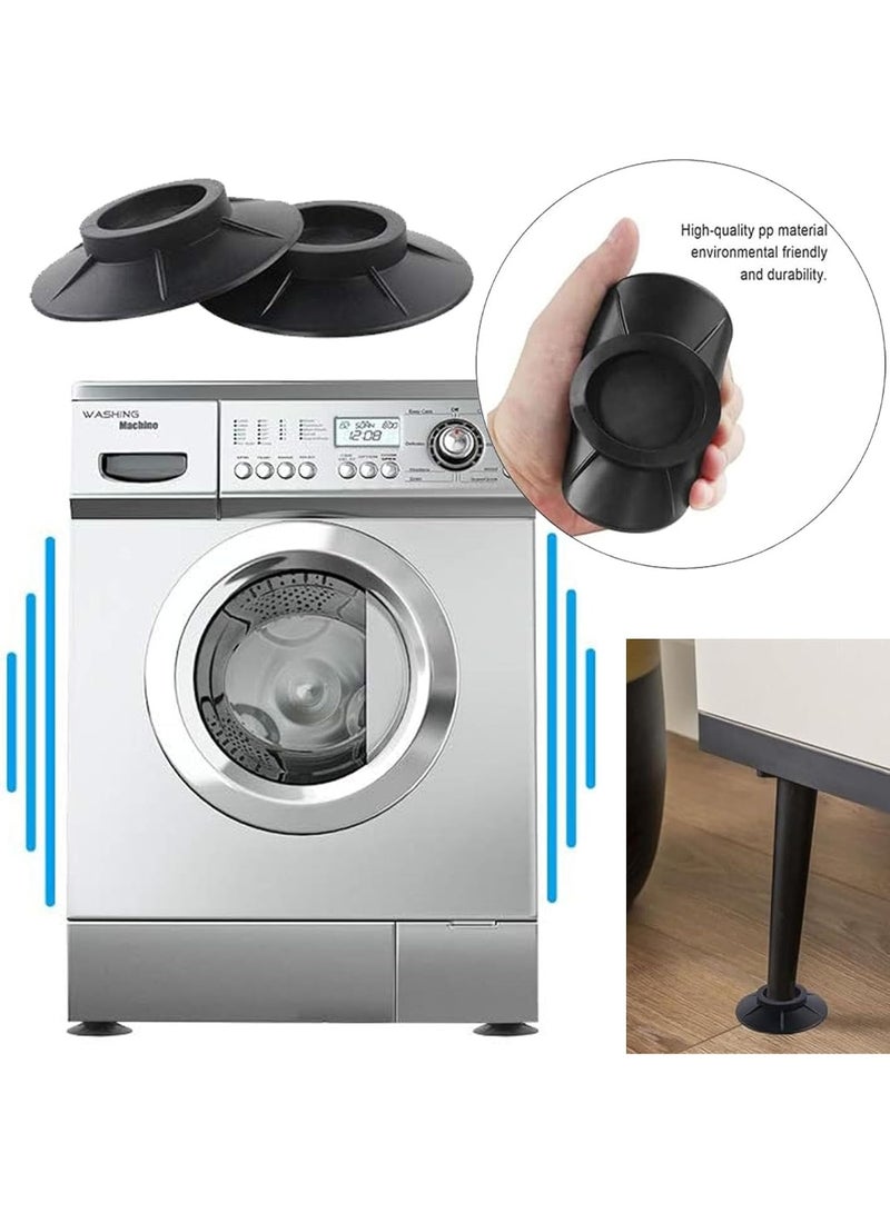 8 قطع من وسادات امتصاص الاهتزازات المطاطية المضادة للاهتزاز، حصيرة مضادة للاهتزاز للغسالة والمجفف، وسادة أقدام الغسالة - Image 5