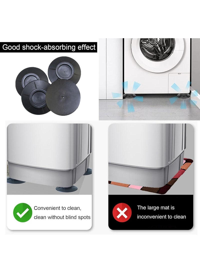 8 قطع من وسادات امتصاص الاهتزازات المطاطية المضادة للاهتزاز، حصيرة مضادة للاهتزاز للغسالة والمجفف، وسادة أقدام الغسالة - Image 3