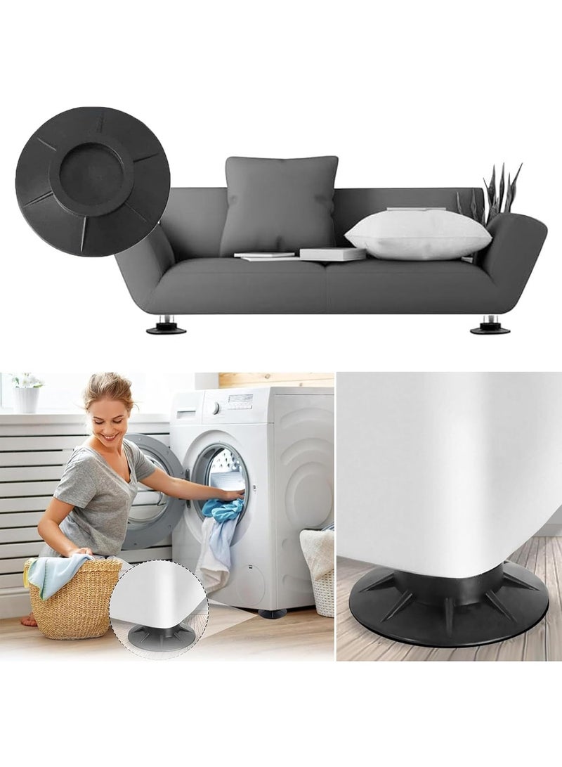 8 قطع من وسادات امتصاص الاهتزازات المطاطية المضادة للاهتزاز، حصيرة مضادة للاهتزاز للغسالة والمجفف، وسادة أقدام الغسالة - Image 4