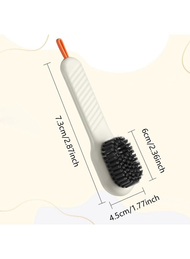 هومستر 2 قطعة 2 في 1 فرشاة تنظيف متعددة الوظائف أحذية غسيل فرشاة تنظيف صندوق سائل موزع صابون فرش تنظيف سائل إضافة فرش ناعمة خطاطيف لغسيل الملابس مطبخ الحمام المنزلي - Image 2