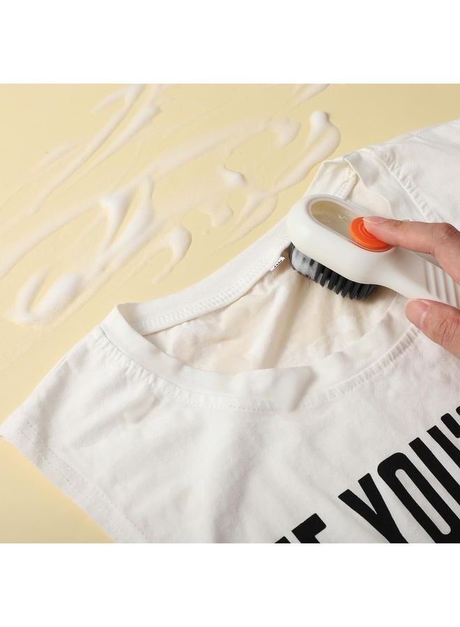 هومستر 2 قطعة 2 في 1 فرشاة تنظيف متعددة الوظائف أحذية غسيل فرشاة تنظيف صندوق سائل موزع صابون فرش تنظيف سائل إضافة فرش ناعمة خطاطيف لغسيل الملابس مطبخ الحمام المنزلي - Image 4