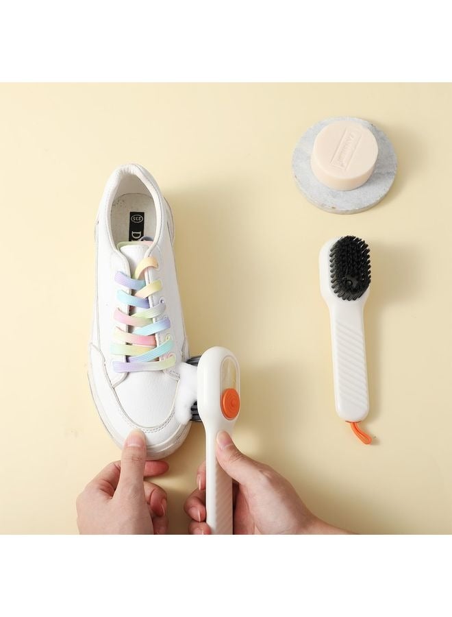 هومستر 2 قطعة 2 في 1 فرشاة تنظيف متعددة الوظائف أحذية غسيل فرشاة تنظيف صندوق سائل موزع صابون فرش تنظيف سائل إضافة فرش ناعمة خطاطيف لغسيل الملابس مطبخ الحمام المنزلي - Image 5