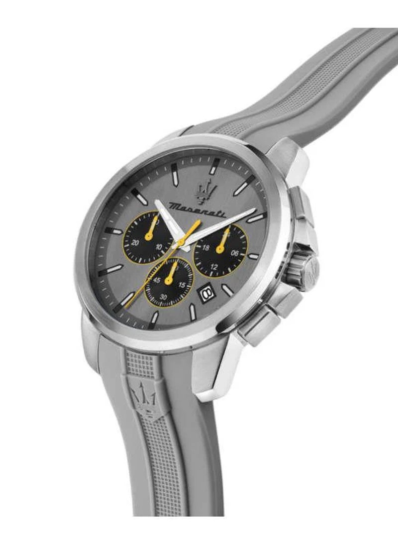 Maserati ساعة سيليكون رمادية للرجال Successo R8871621043 - 43 مم - Image 2