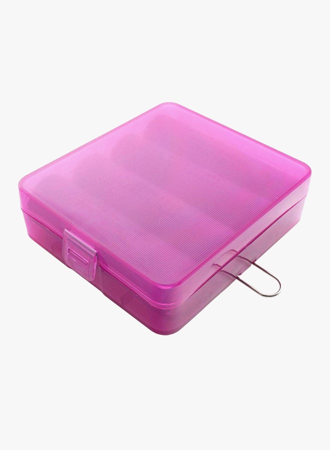 LG 4Pcs 2600Mah 3.6V 18650 Li-Ion Rechargeable Battery With Case Pink - Image 3
